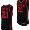 Emanuel Sharp Jersey #21 Houston Cougars Basketball Replica uniform Black 4 Emanuel Sharp Jersey #21 Houston Cougars Basketball Replica uniform Black