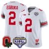 Emeka Egbuka Jersey #2 Ohio State Buckeyes Good Year Cotton Bowl Patch Football White