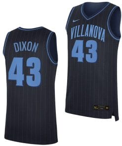 Eric Dixon Jersey #43 Villanova Wildcats Replica College Basketball 2023-24 Navy