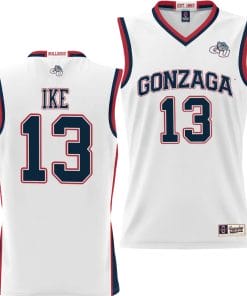 Graham Ike Jersey #13 Gonzaga Bulldogs NIL College Basketball Lightweight White