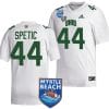 Gianni Spetic Jersey #44 Ohio Bobcats 2023 Myrtle Beach Bowl Patch MVP Football White