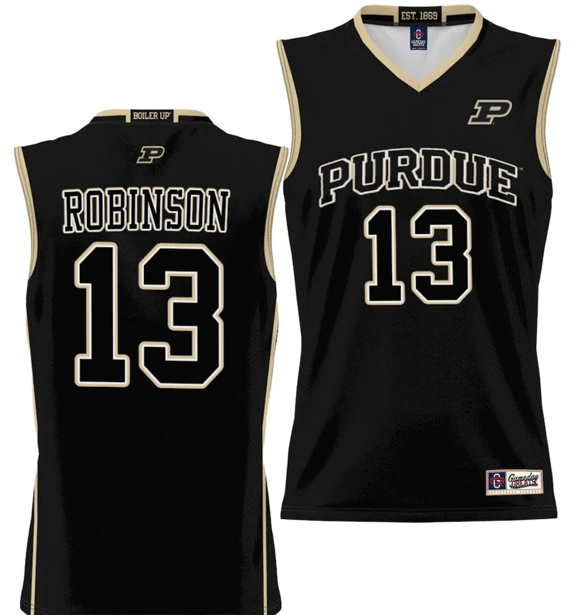 Glenn Robinson Jersey #13 Purdue Boilermakers NIL College Basketball Lightweight Black 1 Glenn Robinson Jersey #13 Purdue Boilermakers NIL College Basketball Lightweight Black