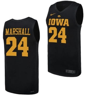 Gabbie Marshall Jersey #24 Iowa Hawkeyes Basketball uniform 2023-24 Black 8 Gabbie Marshall Jersey #24 Iowa Hawkeyes Basketball uniform 2023-24 Black