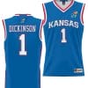Hunter Dickinson Jersey #1 Kansas Jayhawks NIL College Basketball Lightweight Royal
