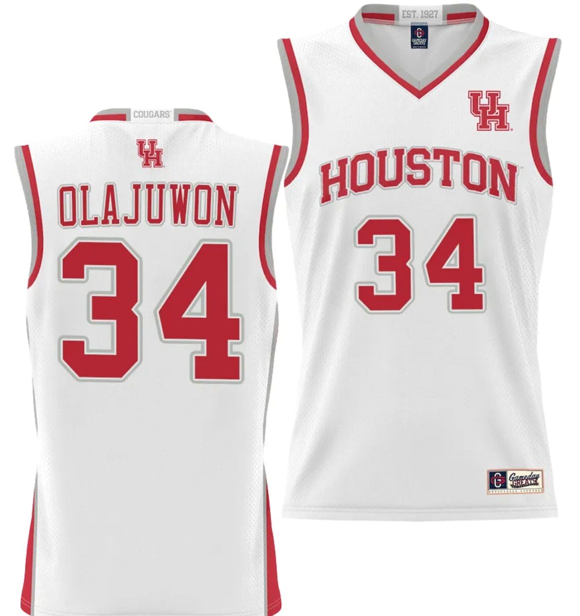 Hakeem Olajuwon Jersey #34 Houston Cougars NIL College Basketball Lightweight White 1 Hakeem Olajuwon Jersey #34 Houston Cougars NIL College Basketball Lightweight White