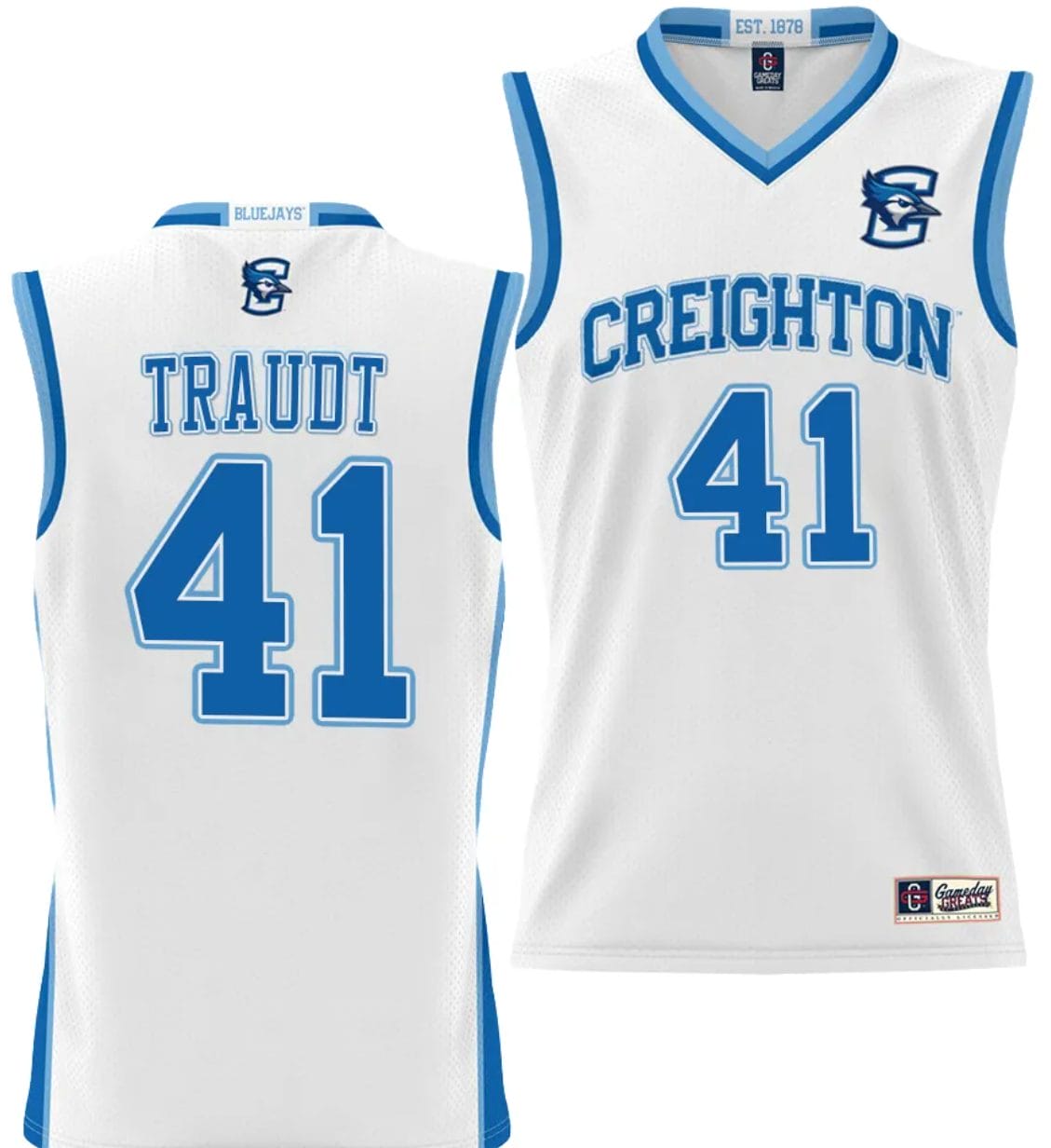 Isaac Traudt Jersey #41 Creighton Bluejays College NIL Basketball Lightweight White 1 Isaac Traudt Jersey #41 Creighton Bluejays College NIL Basketball Lightweight White