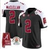 Jase McClellan Jersey #2 Alabama Crimson Rose Bowl Patch Football Black Alternate