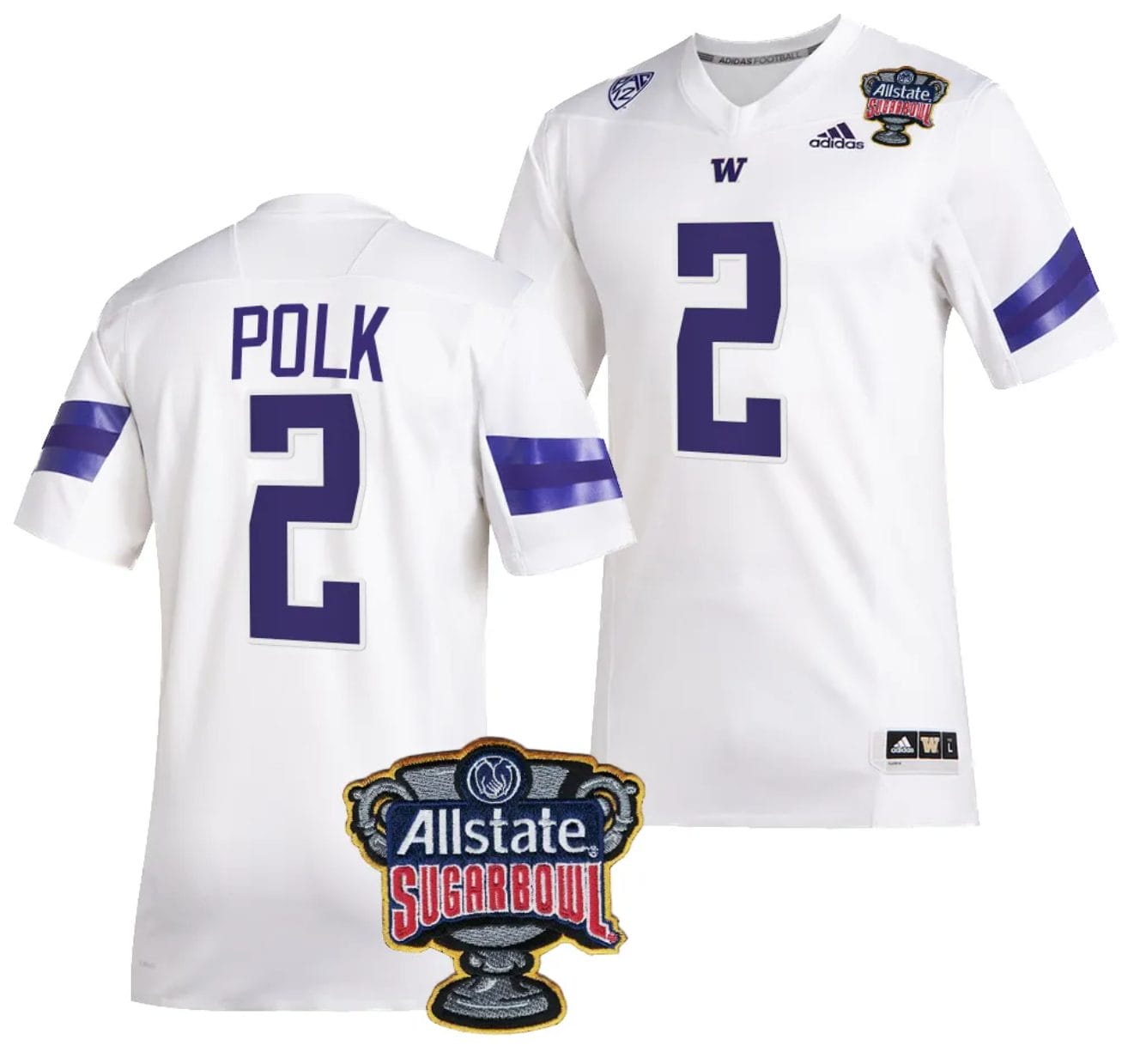 Ja'Lynn Polk Jersey #2 Washington Huskies Allstate Sugar Bowl Patch 2024 College Football White 1 Ja'Lynn Polk Jersey #2 Washington Huskies Allstate Sugar Bowl Patch 2024 College Football White