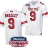 Jerand Bradley Jersey #9 Texas Tech Red Raiders Independence Bowl Patch Football 2023 White
