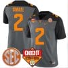 Jabari Small Jersey #2 Tennessee Volunteers Football Cheez It Citrus Bowl Patch Smoke Gray