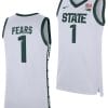 Jeremy Fears Jersey #1 Michigan State Spartans Replica Basketball 2023-24 White 2 Jeremy Fears Jersey #1 Michigan State Spartans Replica Basketball 2023-24 White