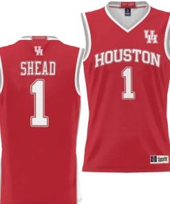 Jamal Shead Jersey #1 Houston Cougars NIL College Basketball Lightweight Red