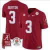 Jermaine Burton Jersey #3 Alabama Crimson Rose Bowl Patch Football Crimson