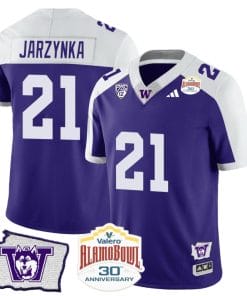 Joe Jarzynka Jersey #21 Washington Huskies Alamo Bowl Patch Alternate Football Stitched