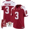 Jermaine Burton Jersey #3 Alabama Crimson Rose Bowl Patch Football Crimson Alternate 4 Jermaine Burton Jersey #3 Alabama Crimson Rose Bowl Patch Football Crimson Alternate