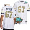Joe Fusile Jersey #67 Georgia Tech Yellow Jackets 2023 Gasparilla Bowl Patch Football White 5 Joe Fusile Jersey #67 Georgia Tech Yellow Jackets 2023 Gasparilla Bowl Patch Football White