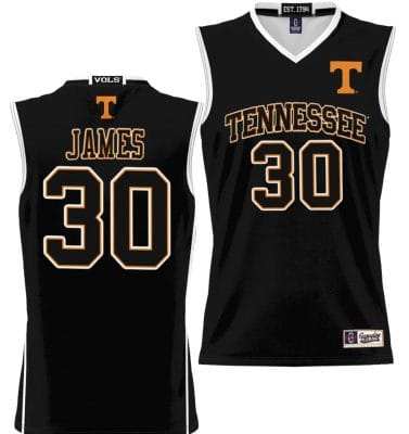 Josiah Jordan James Jersey #30 Tennessee Volunteers NIL College Basketball Lightweight Black 8 Josiah Jordan James Jersey #30 Tennessee Volunteers NIL College Basketball Lightweight Black