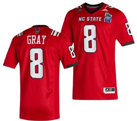 Julian Gray Jersey #8 NC State Wolfpack 2023 Pop-Tarts Bowl Football Red 8 Julian Gray Jersey #8 NC State Wolfpack 2023 Pop-Tarts Bowl Football Red