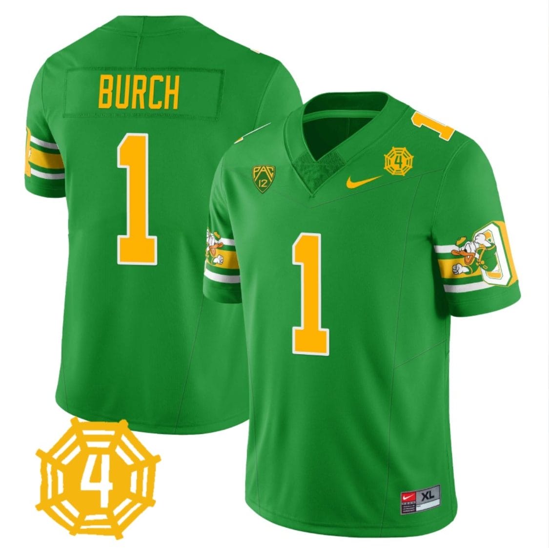Jordan Burch Jersey #1 Oregon Ducks Honor Spencer Webb Patch Football Green 1 Jordan Burch Jersey #1 Oregon Ducks Honor Spencer Webb Patch Football Green