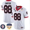 Jalen Carter Jersey #88 Georgia Bulldogs Orange Bowl Patch Football Stitched White