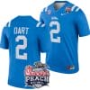 Jaxson Dart Jersey #2 Ole Miss Rebels Peach Bowl Patch 2024 College Football Blue 4 Jaxson Dart Jersey #2 Ole Miss Rebels Peach Bowl Patch 2024 College Football Blue