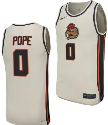 Jordan Pope Jersey #0 Oregon State Beavers College Basketball Replica uniform White