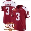Jermaine Burton Jersey #3 Alabama Crimson SEC Championship 2023 Patch Vapor Limited Football Crimson Alternate