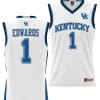 Justin Edwards Jersey #1 Kentucky Wildcats NIL College Basketball Lightweight White