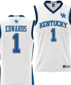 Justin Edwards Jersey #1 Kentucky Wildcats NIL College Basketball Lightweight White