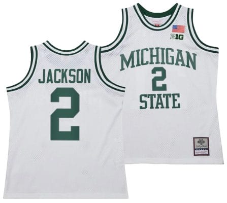Jaren Jackson Jr Jersey #2 Michigan State Spartans 125th Basketball Anniversary 1990 Throwback White