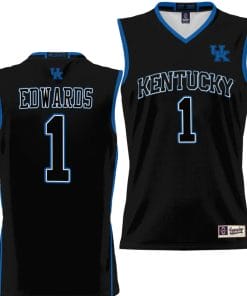 Justin Edwards Jersey #1 Kentucky Wildcats NIL College Basketball Lightweight Black