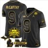 JJ McCarthy Jersey #9 Michigan Wolverines 2023 Big Ten Champions Patch Stitched Black Gold