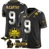 JJ McCarthy Jersey #9 Michigan Wolverines 2023 Big Ten Back to Back Champions Patch Stitched Black Limited