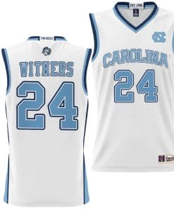 Jae'Lyn Withers Jersey #24 UNC Tar Heels NIL College Basketball Lightweight White