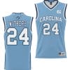 Jae'Lyn Withers Jersey #24 UNC Tar Heels NIL College Basketball Lightweight Blue