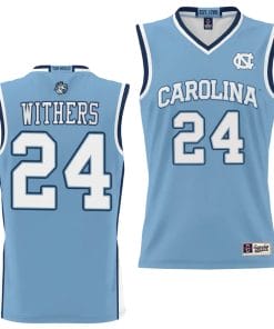 Jae'Lyn Withers Jersey #24 UNC Tar Heels NIL College Basketball Lightweight Blue