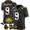 JJ McCarthy Jersey #9 Michigan Wolverines 2023 Big Ten Champions Patch Stitched Black Limited