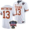 Jordan Whittington Jersey #13 Texas Longhorns Allstate Sugar Bowl Patch 2024 College Football White 5 Jordan Whittington Jersey #13 Texas Longhorns Allstate Sugar Bowl Patch 2024 College Football White