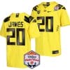 Jordan James Jersey #20 Oregon Ducks Fiesta Bowl Patch 2024 Football Yellow 4 Jordan James Jersey #20 Oregon Ducks Fiesta Bowl Patch 2024 Football Yellow