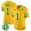 Jordan Burch Jersey #1 Oregon Ducks Honor Spencer Webb Patch Football Yellow
