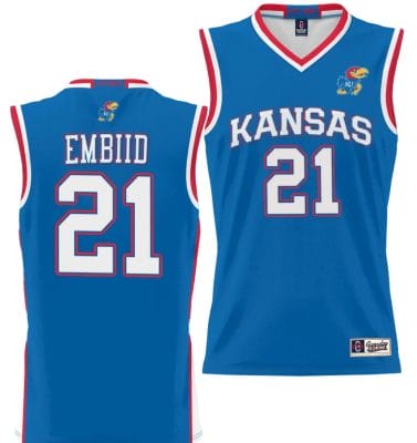 Joel Embiid Jersey #21 Kansas Jayhawks NIL College Basketball Lightweight Royal 6 Joel Embiid Jersey #21 Kansas Jayhawks NIL College Basketball Lightweight Royal