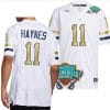 Jamal Haynes Jersey #11 Georgia Tech Yellow Jackets 2023 Gasparilla Bowl Patch Football White