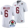 Jam Miller Jersey #6 Alabama Crimson Tide Rose Bowl Game 2024 Patch College Football Playoff White 5 Jam Miller Jersey #6 Alabama Crimson Tide Rose Bowl Game 2024 Patch College Football Playoff White