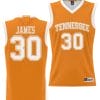 Josiah Jordan James Jersey #30 Tennessee Volunteers NIL College Basketball Lightweight Orange