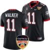 Jalon Walker Jersey #11 Georgia Bulldogs Orange Bowl Patch 2023 College Football Black