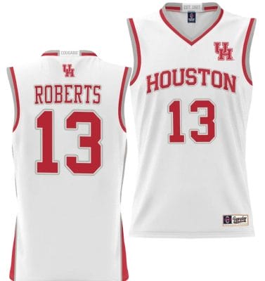 J'Wan Roberts Jersey #13 Houston Cougars NIL College Basketball Lightweight White 6 JWan Roberts Jersey #13 Houston Cougars NIL College Basketball Lightweight White