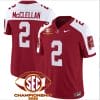 Jase McClellan Jersey #2 Alabama Crimson SEC Championship 2023 Patch Vapor Limited Football Crimson Alternate 4 Jase McClellan Jersey #2 Alabama Crimson SEC Championship 2023 Patch Vapor Limited Football Crimson Alternate