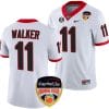 Jalon Walker Jersey #11 Georgia Bulldogs Orange Bowl Patch 2023 College Football White