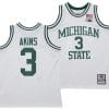 Jaden Akins Jersey #3 Michigan State Spartans 125th Basketball Anniversary 1990 Throwback White 2 Jaden Akins Jersey #3 Michigan State Spartans 125th Basketball Anniversary 1990 Throwback White