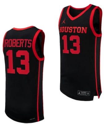 JWan Roberts Jersey #13 Houston Cougars Basketball Replica uniform Black